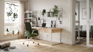 Décoration home office pour location meublée