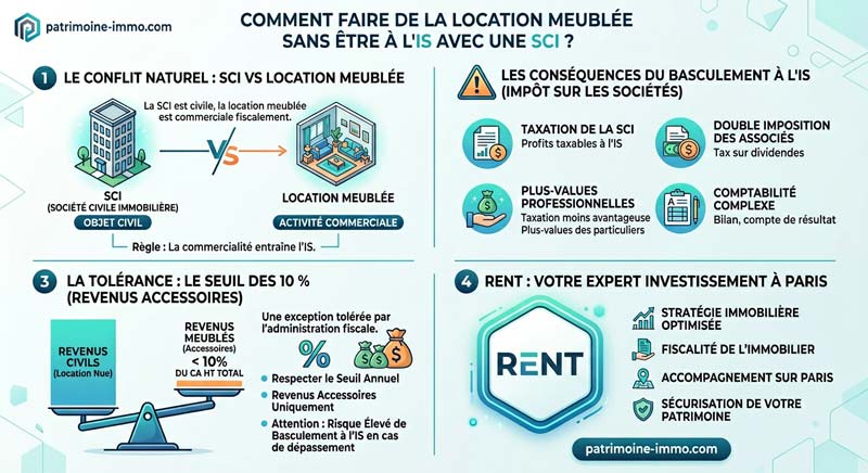 Comment faire de la location meublée sans être à l'IS avec une sci ? sci-à-l'iR